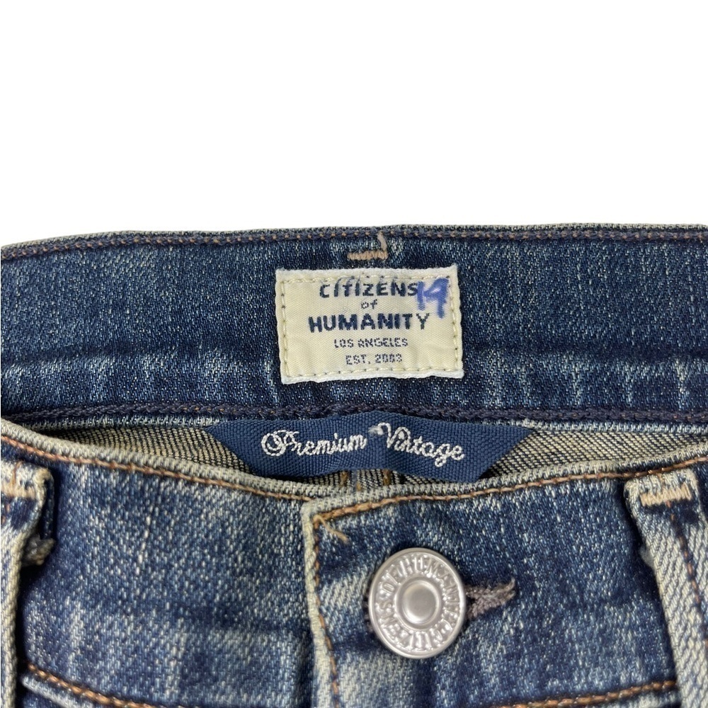 Citizens of Humanity rocket crop high rise skinny jeans distressed size 25 - Picture 6 of 12